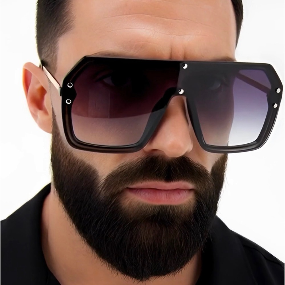 Sunglasses Men's Oversized Flat Top Fashion Shades Lentes Gafas Humbre Mujeres‎